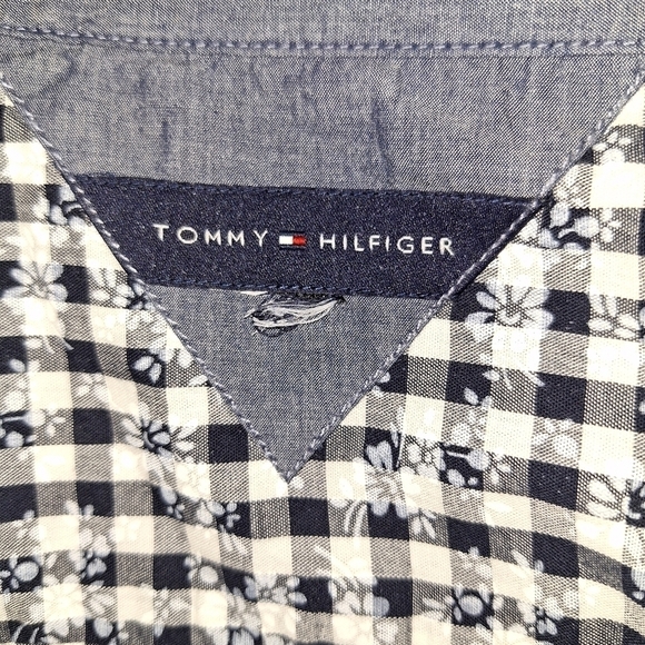 Tommy Hilfiger checked floral button up blouse - Picture 2 of 5